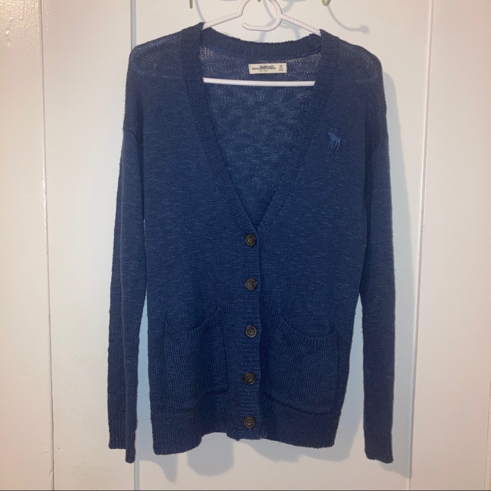 Blue Abercrombie and Fitch Cardigan